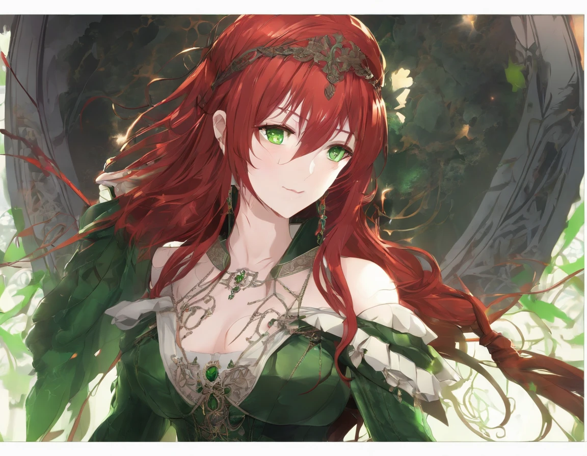 (A girl,medieval setting),(Best Quality,4k,8K,hight resolution,Masterpiece:1.2),Ultra-detailed,(Realistic,Photorealistic,photo-realistic:1.37),illustartion,Ancient Painting,The Impact of Aging,Meticulously designed rope details,expressive eyes,Stunningly realistic facial expressions,floting hair,dramatic lighting,ominous vibe,Vivid colors,Medieval architecture,Tense scene, (beatiful face: 1.7), (handsome body, nice feet: 1.5), (big breastes: 1.4), (Red hair and green eyes: 1.7) (vivid green eyes: 1.5)