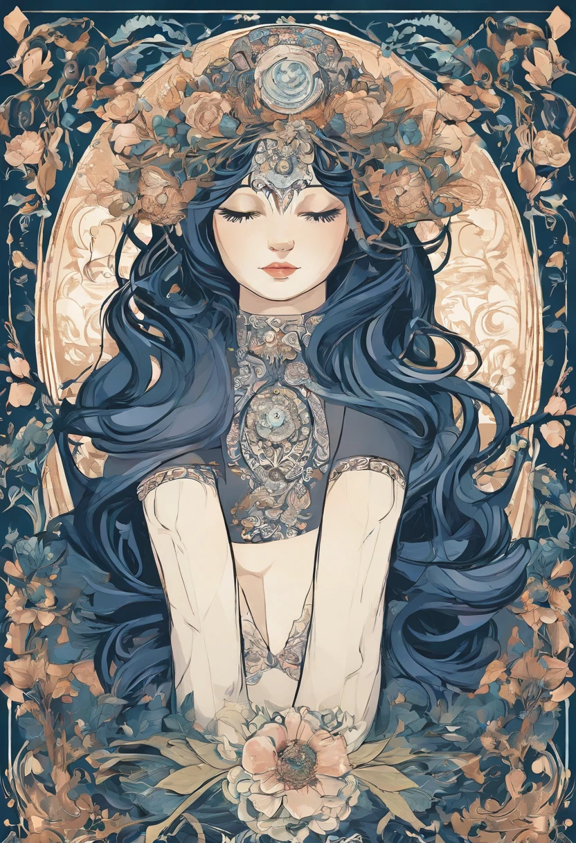 em 8k, She embodies perfection, garota de cabelos pretos, witcher, darkblue eyes, she's charming
