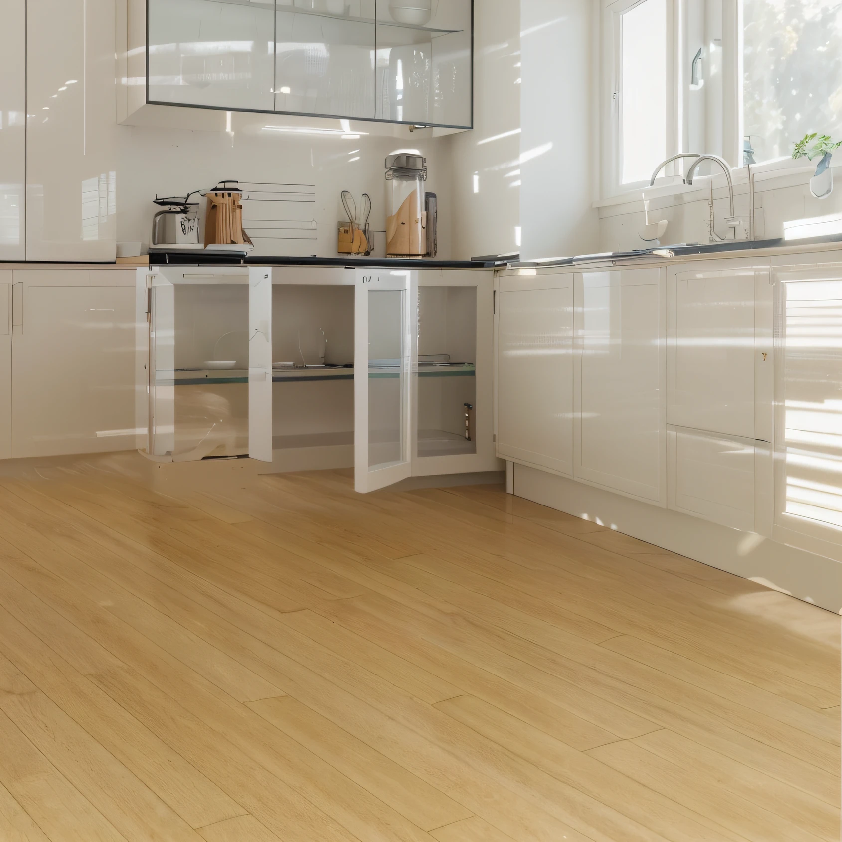 master part, alta qualidade, best quality, Authentic, super detalhado, (High detail: 1.4), design moderno da cozinha,
Luz Natural: 1.4, luz da janela, long kitchen cabinets, arquitetura archdaily, , 8k UHD, DSLR, luz suave, alta qualidade, filmic grain, Fujifilm XT3, ), grey panel tall cabinet, (luz escura), interior, (Nighlight), Luz Arrepiante, Cinematic lighting,