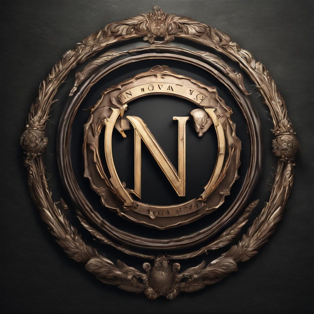 create a logo, a circle, with the capital letter N.T in the middle