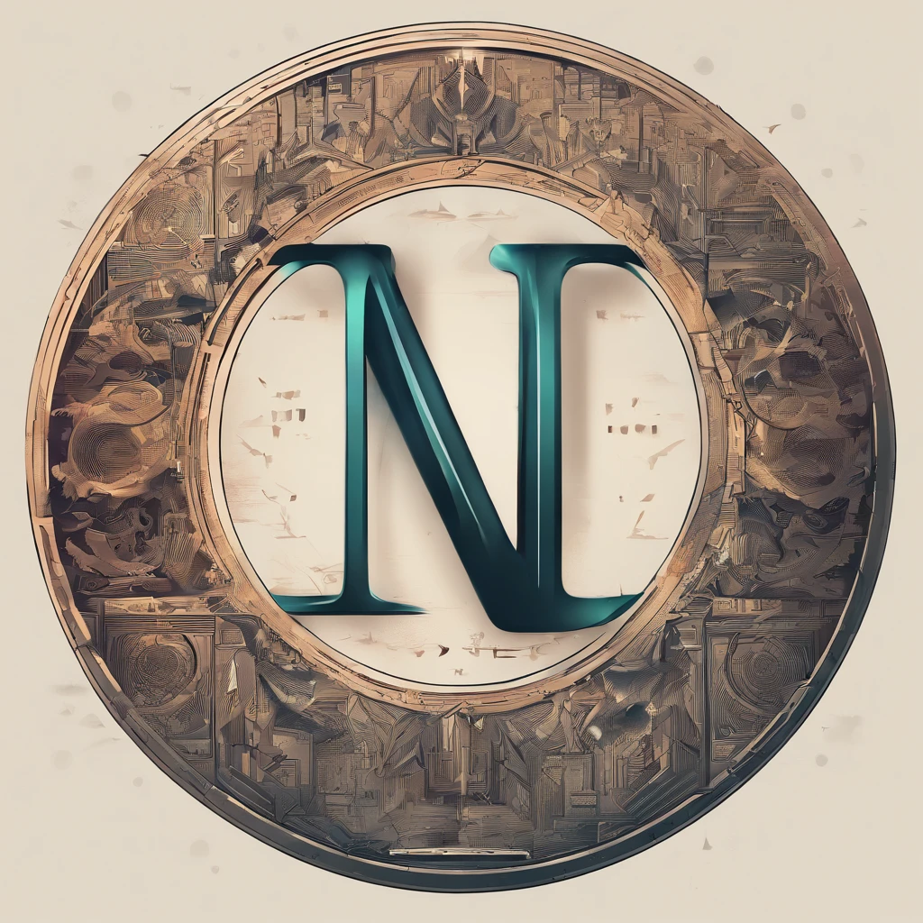 create a logo, a circle, with the capital letter N.T in the middle
