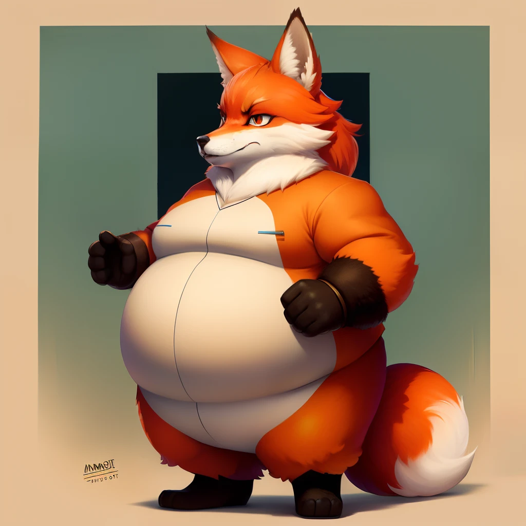 Fat anthro fox
