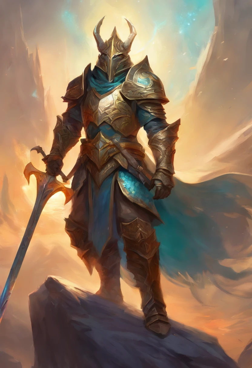 Dnd dragonborn paladin holding a halberd