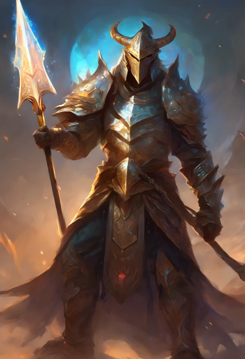 Dnd dragonborn paladin holding a halberd