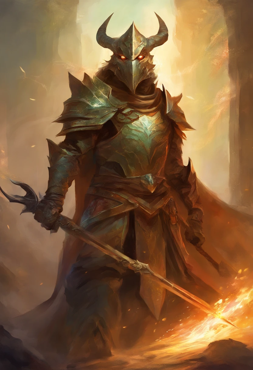 Dnd dragonborn holding a halberd