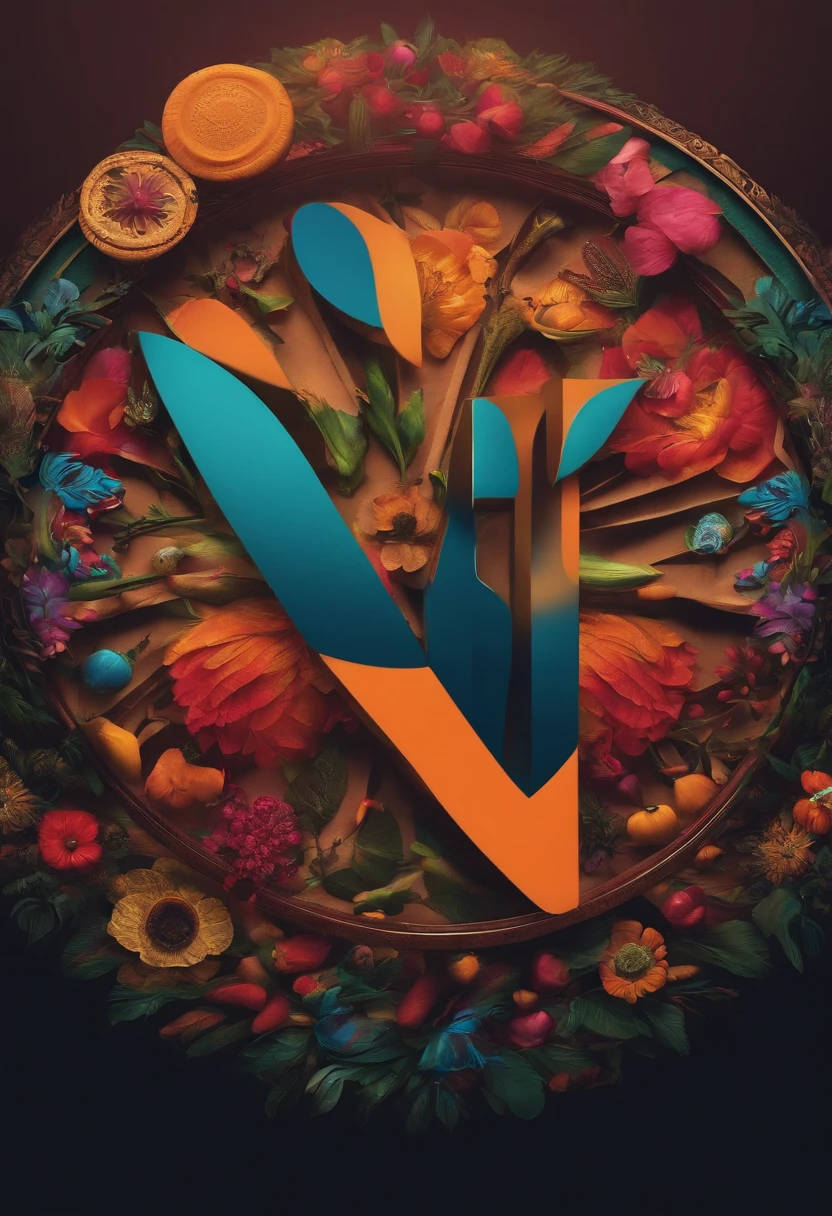 create a logo, a circle, with the capital letter N.T in the middle