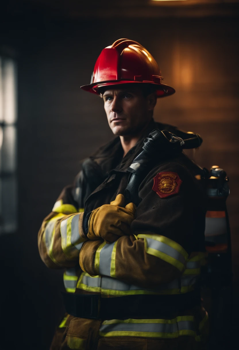 Fireman's helmet badly damaged by fire with number 193 on the front