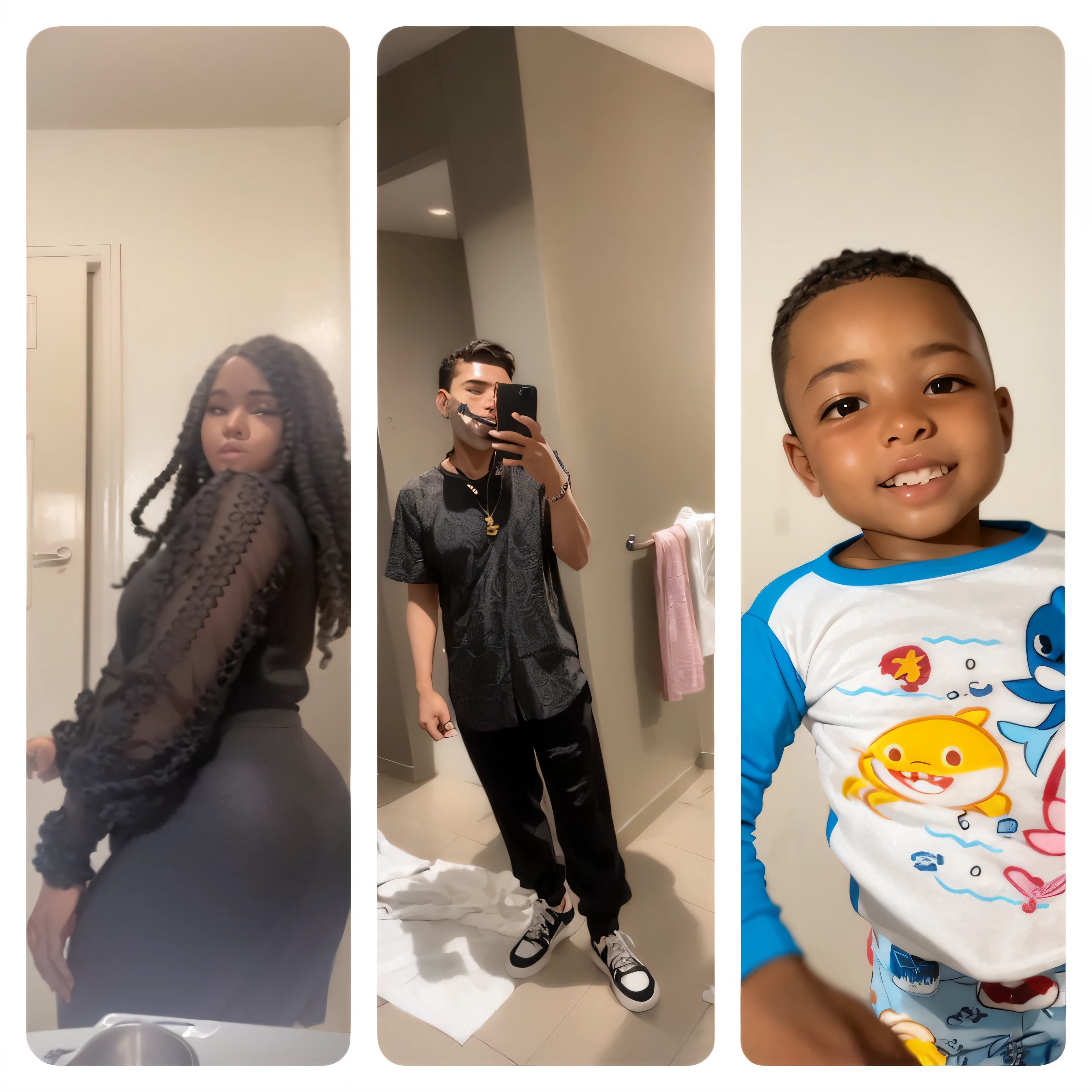 arafed image of a man taking a selfie with a , wearing a fisher 🧥, collage of styles, diverse outfits, profile pic, 😭 🤮 💕 🎀, next gen, wearing!!! clothes!!!, snapchat photo, wearing clothes, profile picture, featured art, inspo, album art, 😭🤮 💔, photo on iphone, casually dressed