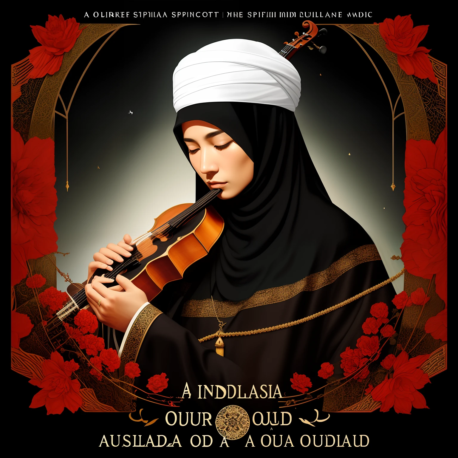 A very dark single cover. It must represent Muslim Andalusia. It's meditative music with an oud and a Duduk. The Oriental spirit must be present