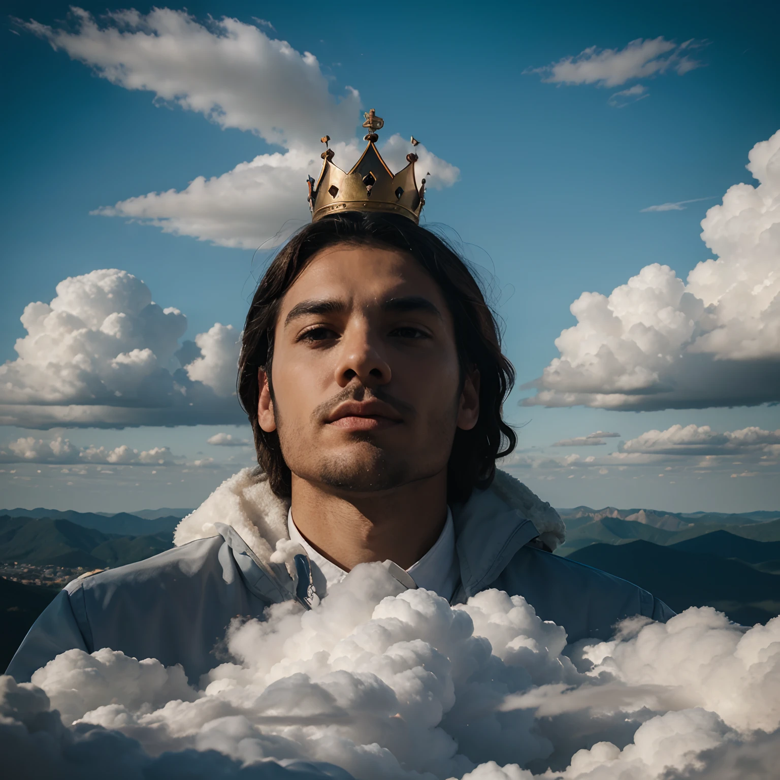 The clouds in the shape of a king