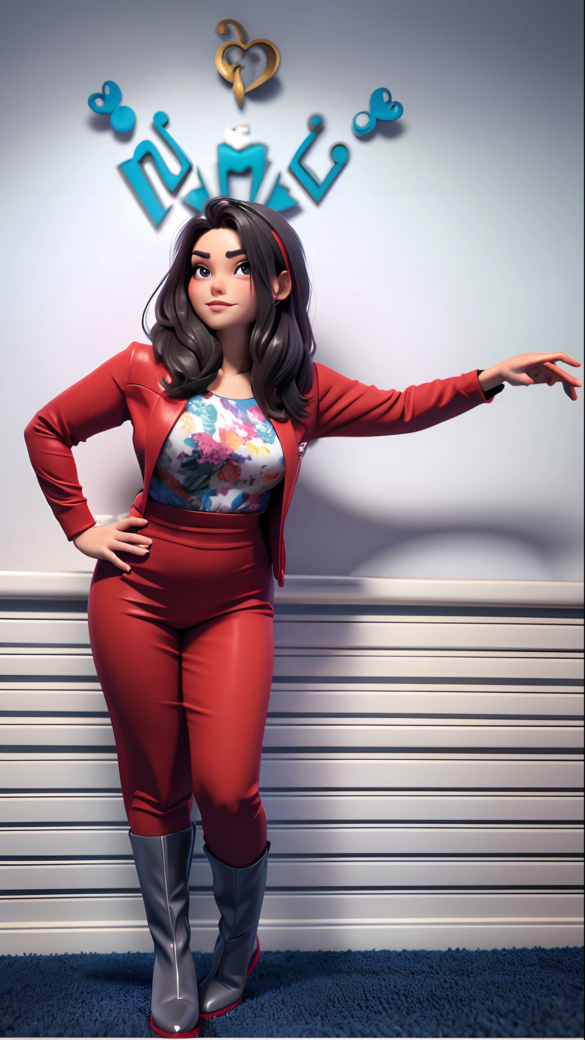 Desenhos animados 3d com a roupa igual a foto original