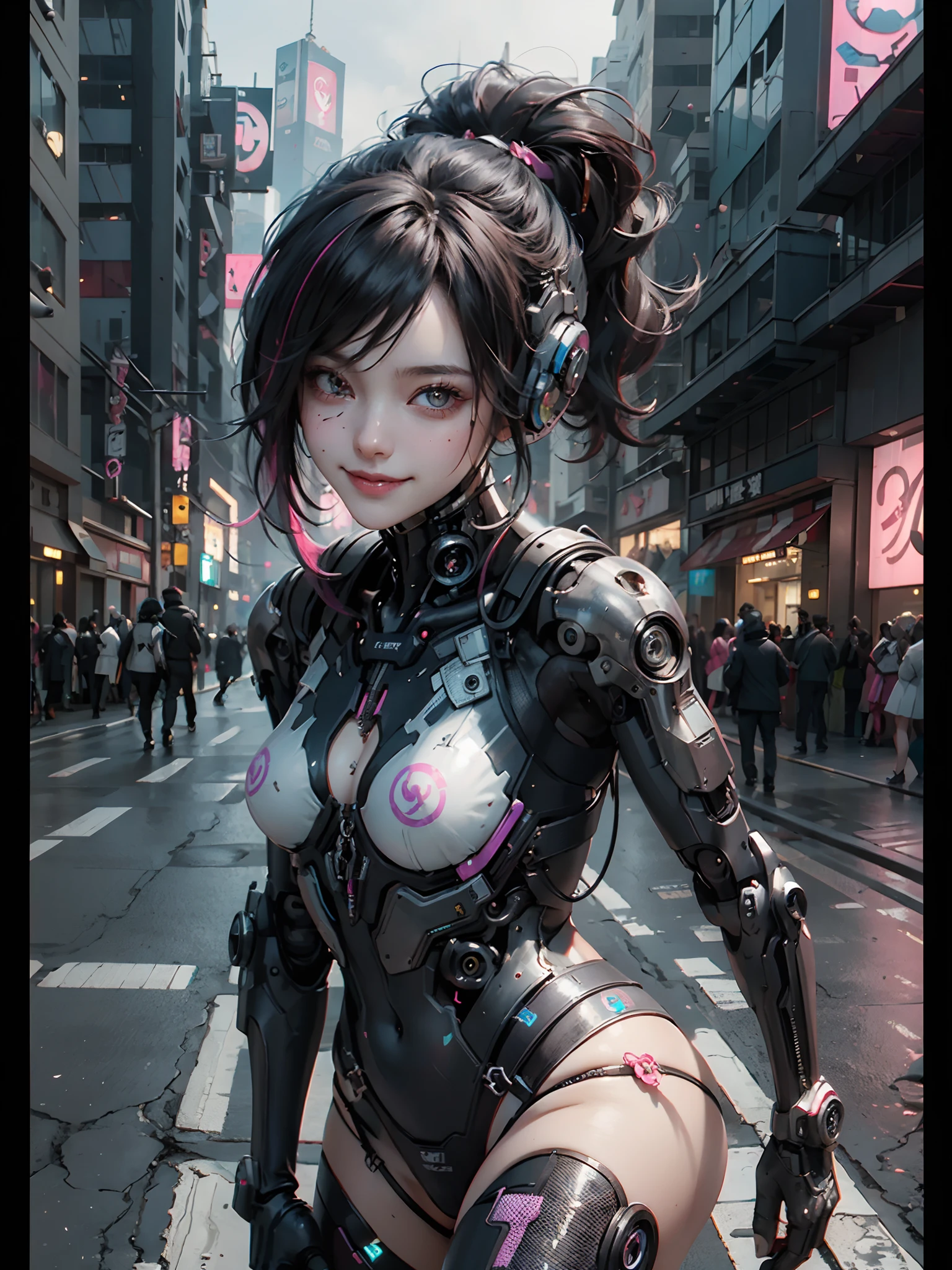 ((2 smiling Cyberpunk girls together taking selfie)), (((wearing colorful Harajuku clothing))), (futuristic cyberpunk city background), detailed face, cute cyborg girl, beautiful white girl cyborg, wlop. scifi, oppai cyberpunk, perfect android girl, beautiful girl cyborg, perfect anime cyborg woman, smooth digital concept art, girl in mecha cyber armor, gynoid cyborg body, cyberpunk anime girl mech, cyborg girl, NSFW