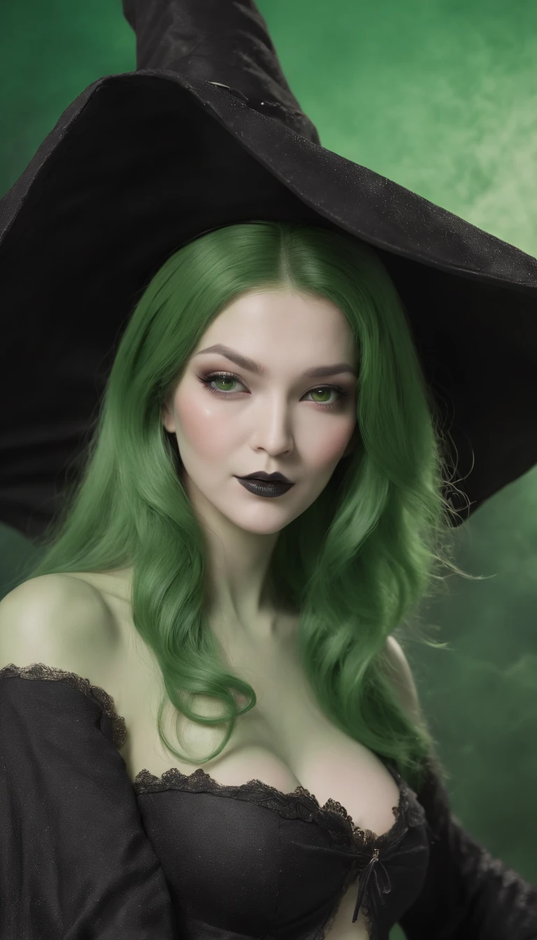 ( 8K, awardwinning, Best Quality), High Definition, Super Detail, high detailing, Anatomically correct, Perfect photo, (masutepiece: 1.3), (green skinned ,Witch of lust:1.8), (flirting at you sexually while different parts of her bare skin is turning green and spreading 1.1),, ripped sexy black robes, Triangle has, sexy face Plot something、very Detailed hands、Detailed long sexy claw like fingernails 、(young women:1.8)、