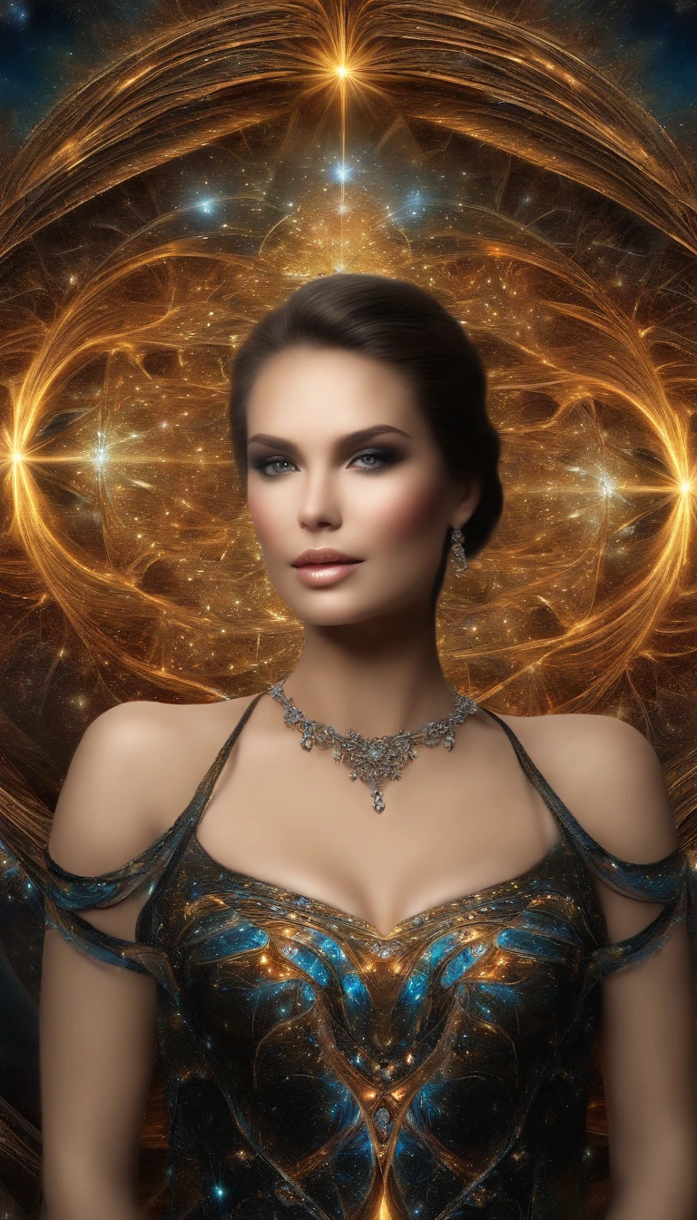 (Masterpiece, Top quality, Best quality, offcial art, Beauty and aesthetics: 1.2), (1 girl), Extreme detail, (Fractal art: 1.3), extremely colorful, suprem details, Perfect face, sportrait, hdr, starrysky, meteors, Light stripes, surrealism.
