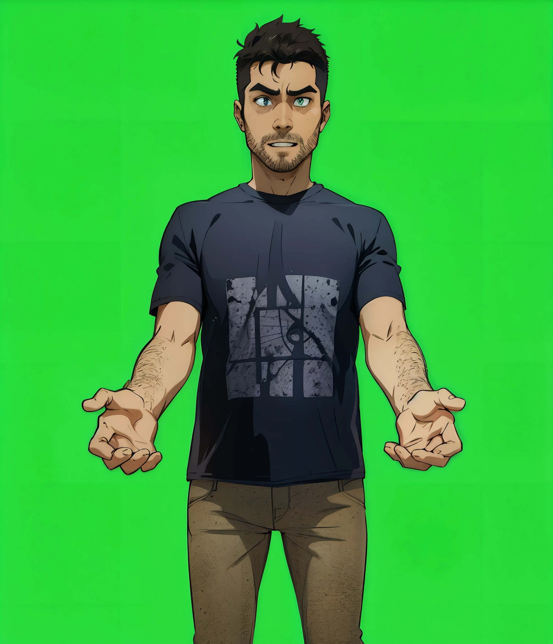 turn this man to cartoon