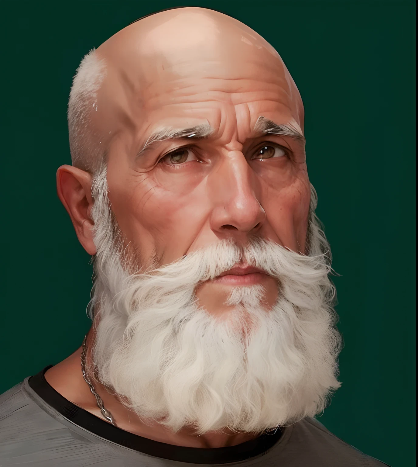 velho careca barba branca