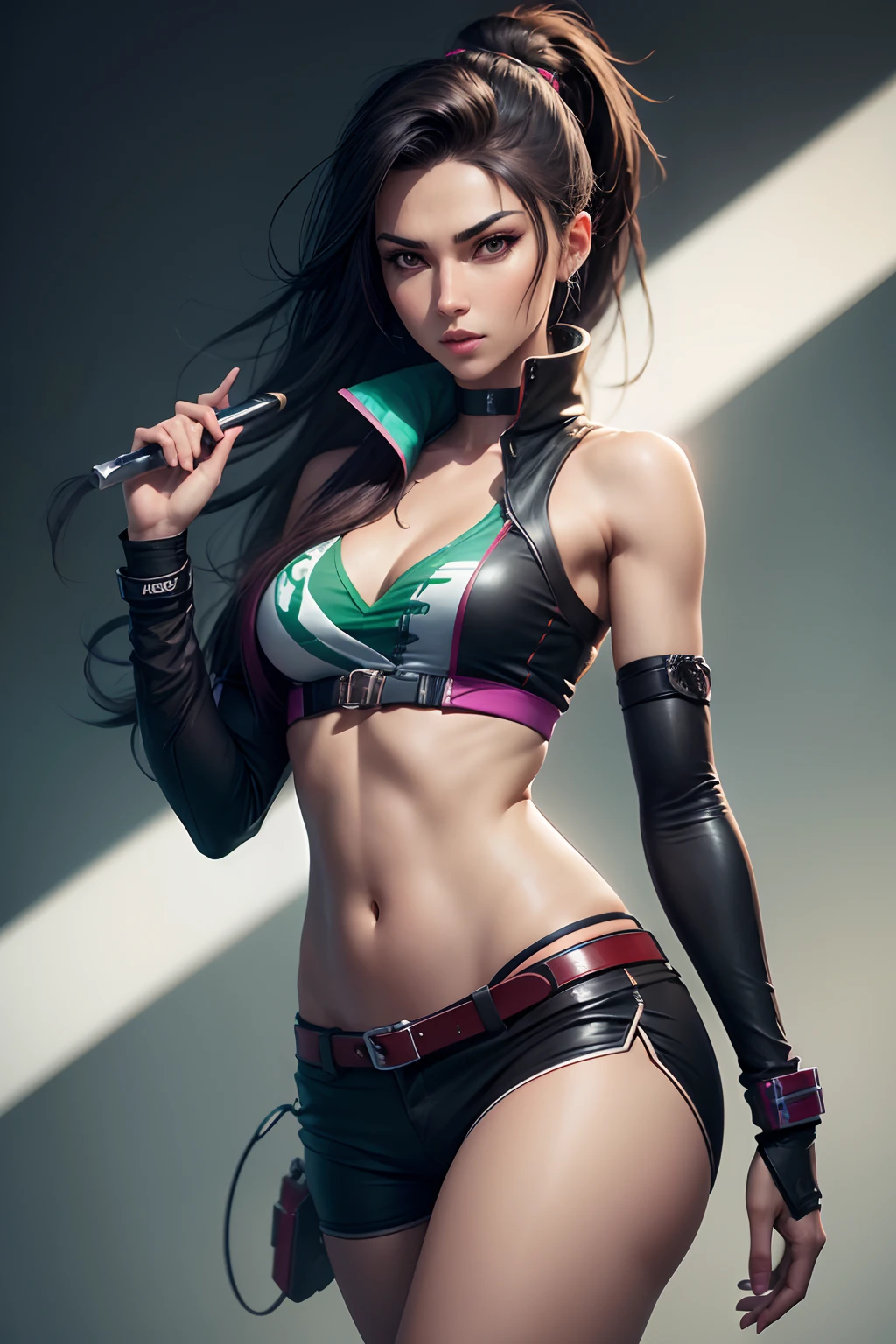 realistic akali, in doctor style, 8k resolution, (best quality: 1.1), (anatomically correct: 1.1), (perfect hand: 1.1 ), ( (Facial Detail: 1.3)), (Skin Detail), (Perfect Eyes), (Perfect Nose), (perfect hand fingers)