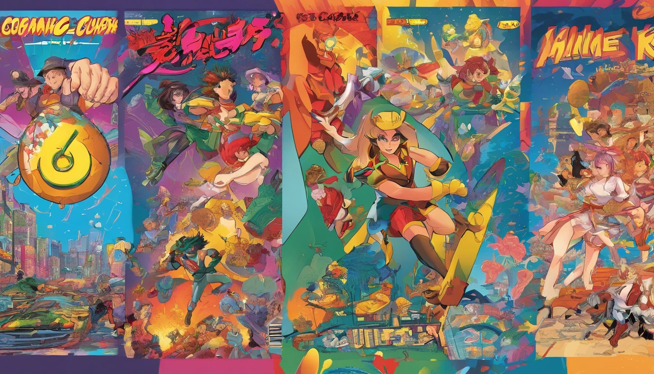 Posters inspired by the aesthetics of the 90s, including anime, arcade, Nostalgic and colorful colors,Ginza,Prints
