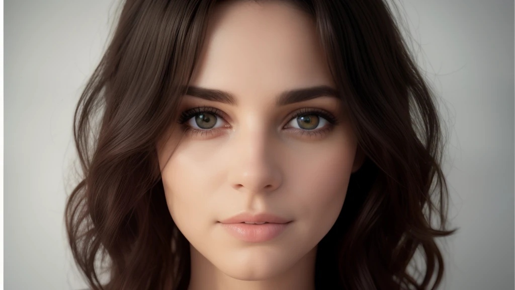 Um retrato fotorrealista de uma mulher insanamente bonita com maquiagem leve, olhos de mel extremamente detalhados, detailed symmetric realistic face, textura natural extremamente detalhada, peach fluff, cabelo liso, master part, Absurdo, , Nikon D850 Filme Fotografia Stock, kodak portra 400 camera f1.6 lentes, extremamente detalhado, Amazing, detalhes finos, cores ricas, Textura realista hiper realista, dramatic lighting, UnrealEngine, trending on ArtStation, cinestill 800 tungsten, Looking at the Viewer, Foto realista, Foto RAW, TanvirTamim, alta qualidade, Alto, foco nítido, extremamente detalhado, Cinematic lighting, 8k UHD
