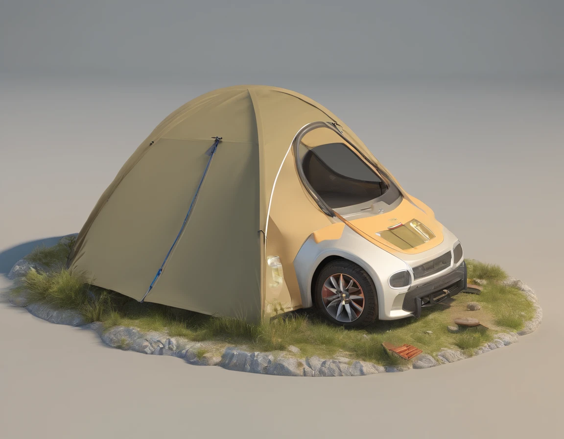 Cria um Macho Khaki Color Hat Camping Tour