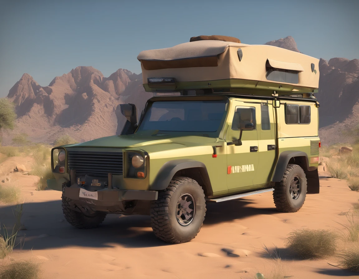 Cria um Macho Khaki Color Hat Camping Tour