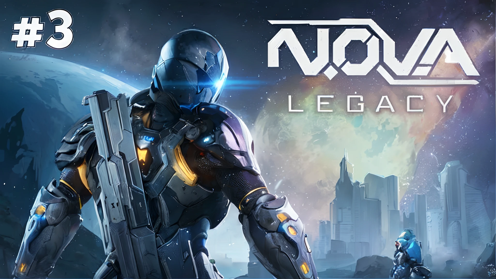um close up de uma pessoa segurando uma arma em um ambiente espacial, nova, Da NCSOFT, Neosvr!!!, legado, Directed by: Gavin Nolan, Capa de um novo videogame, arte chave, next gen game, Armadura N 7, De Overwatch, Biological Assistance, de starcraft, Efeito de massa inspirado, efeito de massa, cartaz do jogo, Imagens de jogabilidade