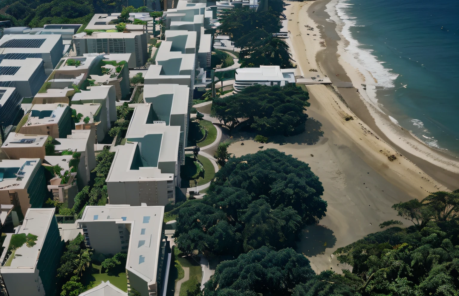 cidade, jardim, 4k, detalhe, Detail of the buildings, extremamente detalhado, realista, tropical, 夏天