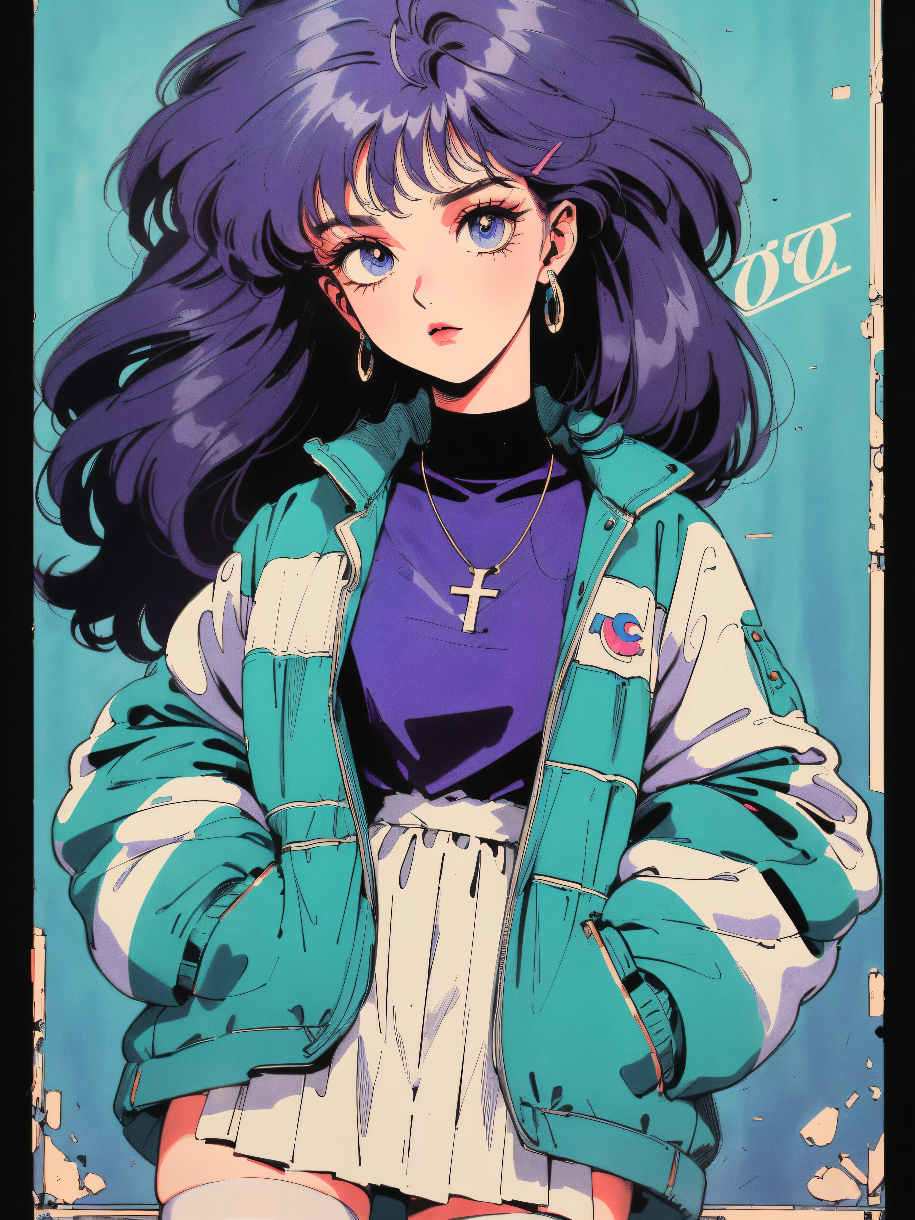 ((((90's anime style,1990s style,1970s anime，have the style of folk portraits，retro style posters,chicano inspired retro fashion，renaissance,  retro style inspiration retro, stone visual aesthetic style, hand painted details, fresh and clean appearance，))))(masterpiece:1.2, best quality,top quality,epic quality,UHD), (detalhes intrincados),((head tilts,hands in pockets,)) 1lady, solo,minimal makeup, tecidos naturais,innocent, cara travessa,((rich background,)) ((Mixing Console)), ((cinema,in door,))lubricious,snowy hair,{long hair|bold sidelocks|Clearly visible strands of hair|bob cut|natural curved|ahoge|hairclip},claros, franja, franja na testa,incredibly_absurdres pupils,saia plissada, (((sagging breasts))), face madura, detailed face, ((ultra-detailed,  lovely)), (geometric:1.2),)),  ((frills,sleeves past wrists,purple school dress,white stockings,))ray tracing,dynamic lighting,god lighting,god ray, cinematic lighting)),((extremely_Detailed_Eyes_and_face)),(Beautiful and aesthetic: 1.2),Brilliant,unbelievable Ridiculous quality,)),((extremely_Detailed_Eyes_and_face)),(Beautiful and aesthetic: 1.2),Brilliant，Ultra-precise depiction, Ultra-detailed depiction,Bokeh (85mm Shot)，(((Delicate fingers and hands:0.55))::0.85))),(Detailed fingers),