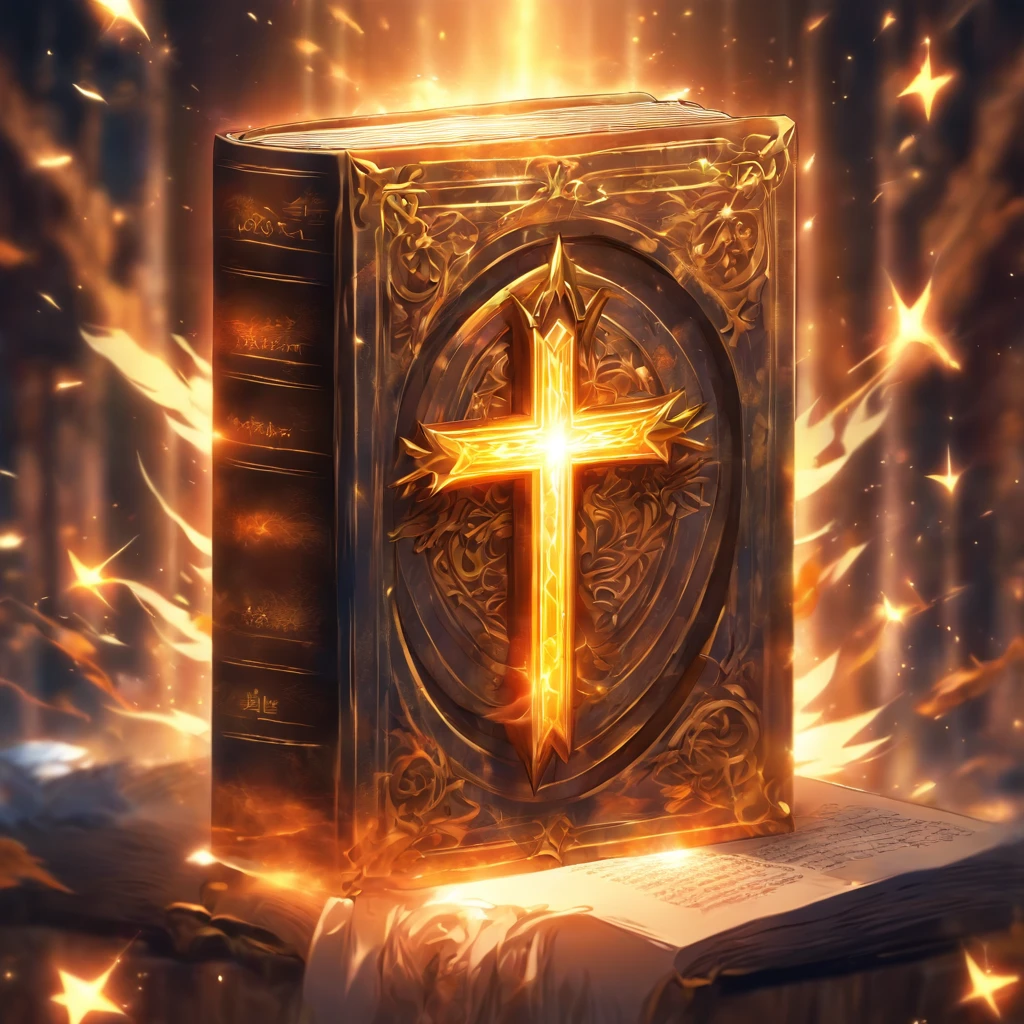 Logo Holy Bible App, SACRED BIBLE, lindissima, Page opened to Psalm 91, capa com detalhes dourados e muita luz