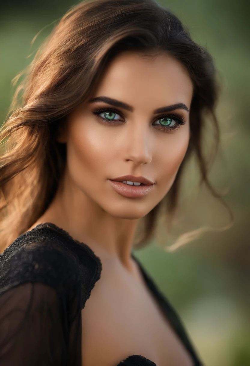 Femme brune yeux verts, hispanique, maquillage naturel, looking straight at camera, Visage avec Artgram, Maquillage subtil, Superbe photo du corps entier, piercing green eyes, Bel angle, pose attrayante, fille mignonne, sexy pose, Image du corps entier, corps entier, Prise de vue du corps entier, brunette goddess, High detail, pose satisfaite, Pantalon en cuir