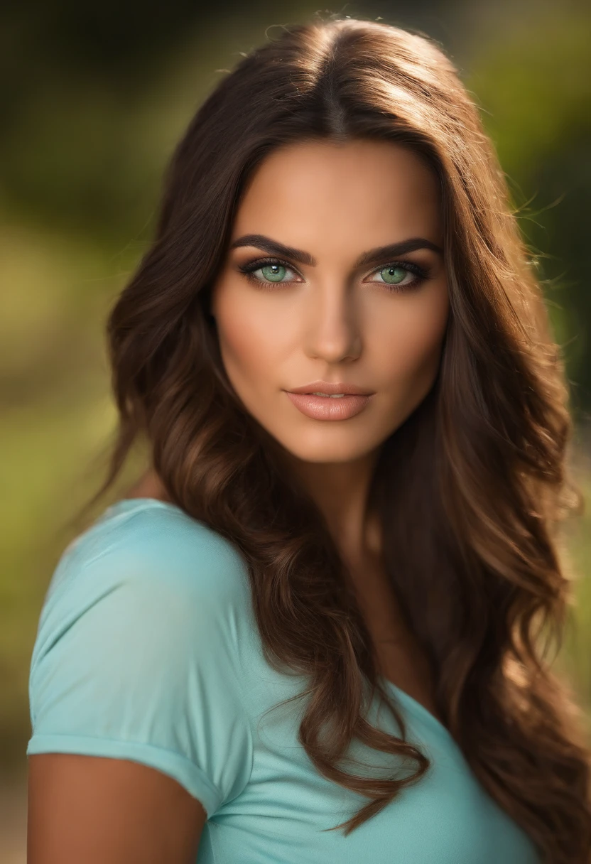 Femme brune yeux verts, hispanique, maquillage naturel, looking straight at camera, Visage avec Artgram, Maquillage subtil, Superbe photo du corps entier, piercing green eyes, Bel angle, pose attrayante, fille mignonne, sexy pose, Image du corps entier, corps entier, Prise de vue du corps entier, brunette goddess, High detail, pose satisfaite, Pantalon en cuir