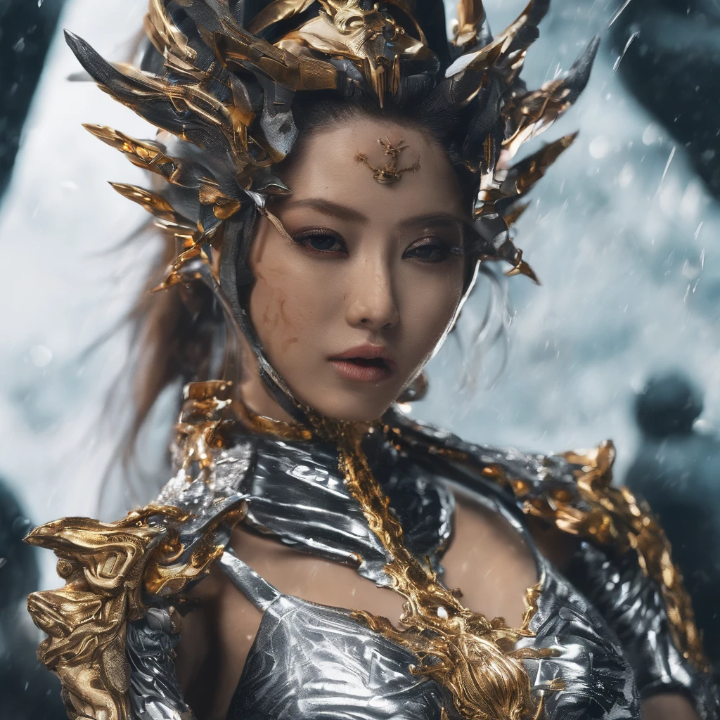 in a panoramic view,Horizontal composition 16:9,magic realism, anime big breast,Masterpiece, hyper HD, Super detail, High details, Best quality, A high resolution, A high resolution, Award-Awarded, Award-Awarded, Anatomically correct, 8K,),(Portrait of a noble knight,Dignified),(A man on horseback,Long knife in hand, poster art inspired by Kanō Hōgai, trending on pixabay, Renaissance, Solomon Kane, As Solomon Kane, the third horseman, samurai movie poster, Wuxia, horse warrior, Tim BradStreet, vampire hunter d, Horseman of Apocalypse, genghis khan, Chinese samurai)