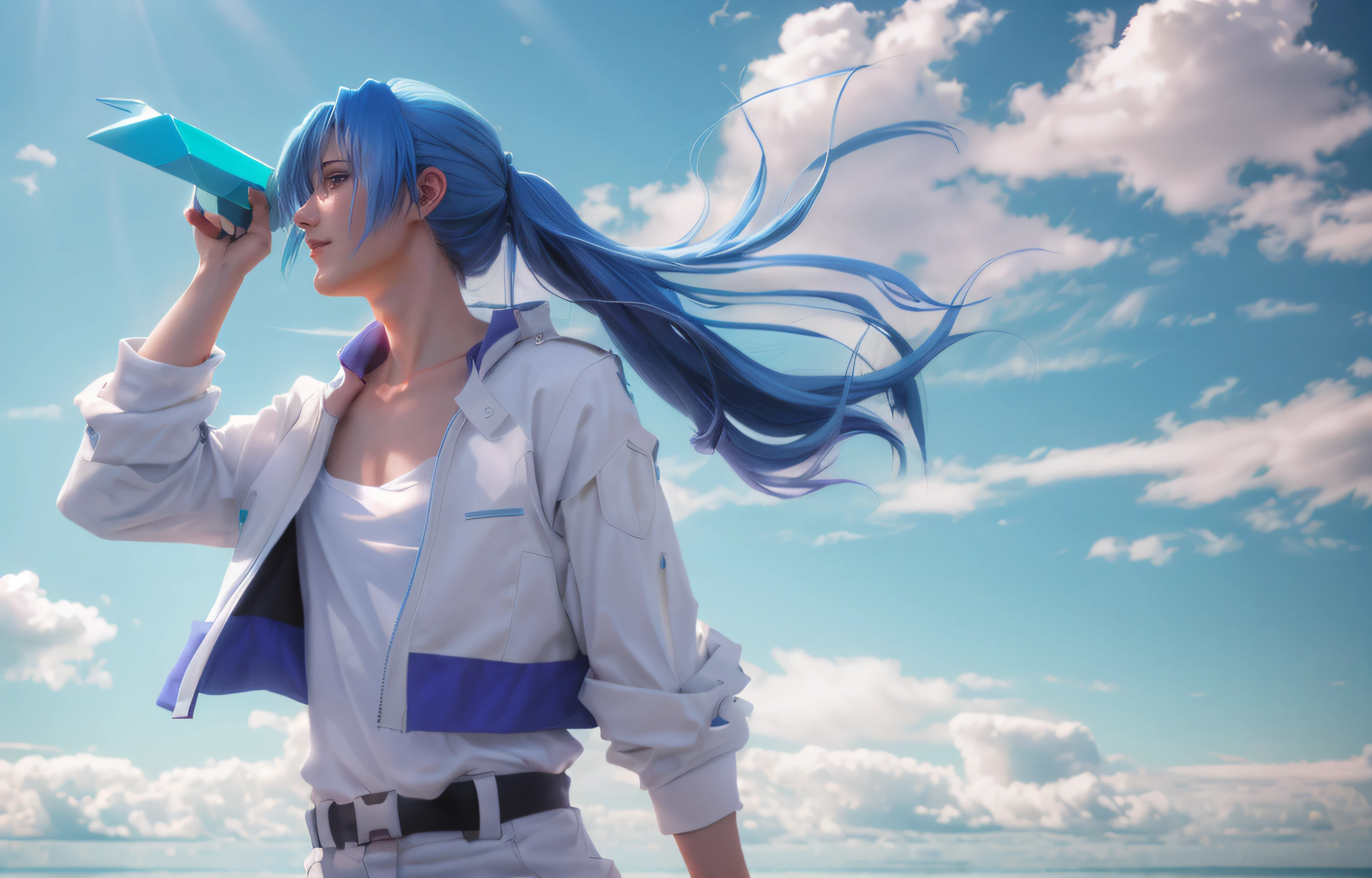 beautiful bishonen anime boy profile face hazel eyes