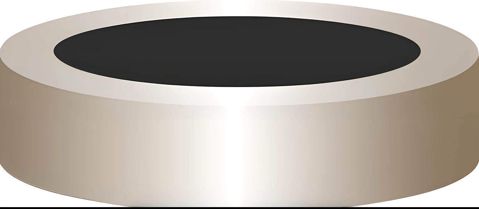 um close up de um objeto redondo com um centro preto, forma redonda, Metal sombreado, Gold to Silver Gradient, fundo redondo, desenho realista