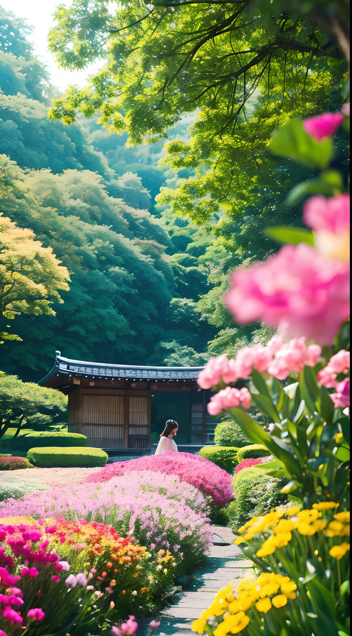 Beautiful scenery、Top resolution 、superlative degree、A Japanese style、Vivid、colourfull、hiquality、、Unclear、