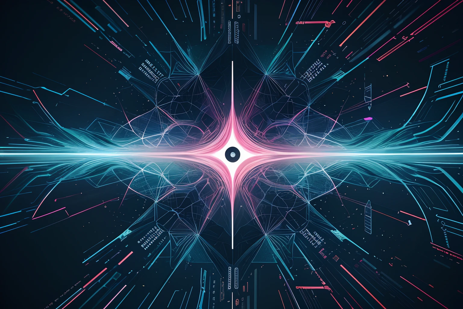 an artwork that captures the essence of data science, using abstract shapes and colors to depict patterns and insights.