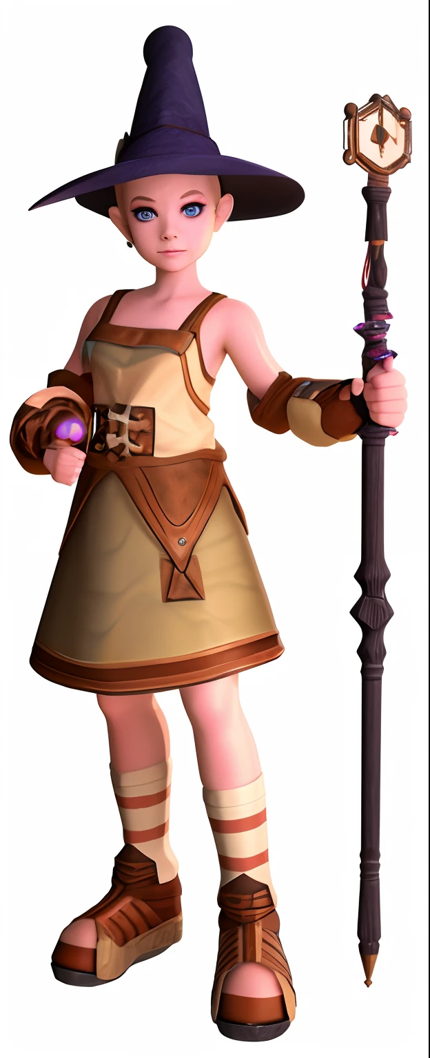 Cartoon girl in witch costume showing thumbs up, highly detailed character, render of a cute 3d anime girl, Wizard T-Pose, Epic Wizard Girl Character, 3D персонаж, 3D-персонаж, game character, RPG character avatar, video game character, 3 d render stylized, hyperdetailed fantasy character, 3D character model, 3D model of the character