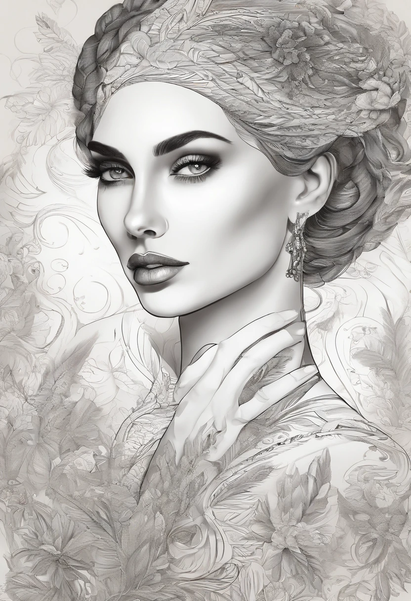 uma pintura de uma mulher com uma camisa branca e um fundo marrom, karol bak uhd, lindo pintura digital, pintura de personagem bonita, pintura digital elegante, totalmente vestido. pintura de sexy, Pintura Digital HD, eve ventrue, pintura digital bonita, pintura detalhada 4K, pintura digital impressionante, mulher linda, retrato feminino realista, bela arte digital, mulher loira