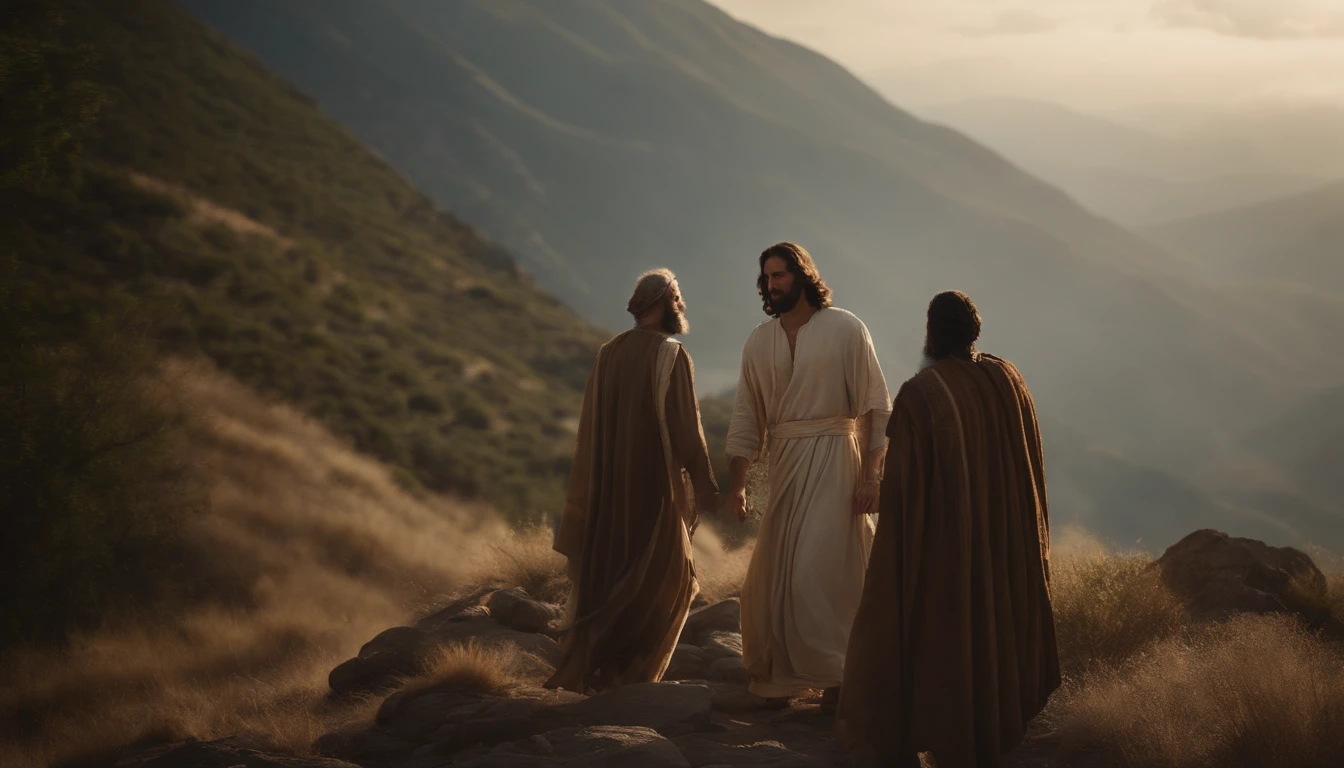 Jesus cristo, Moses and Elijah on the Mountain of Transference