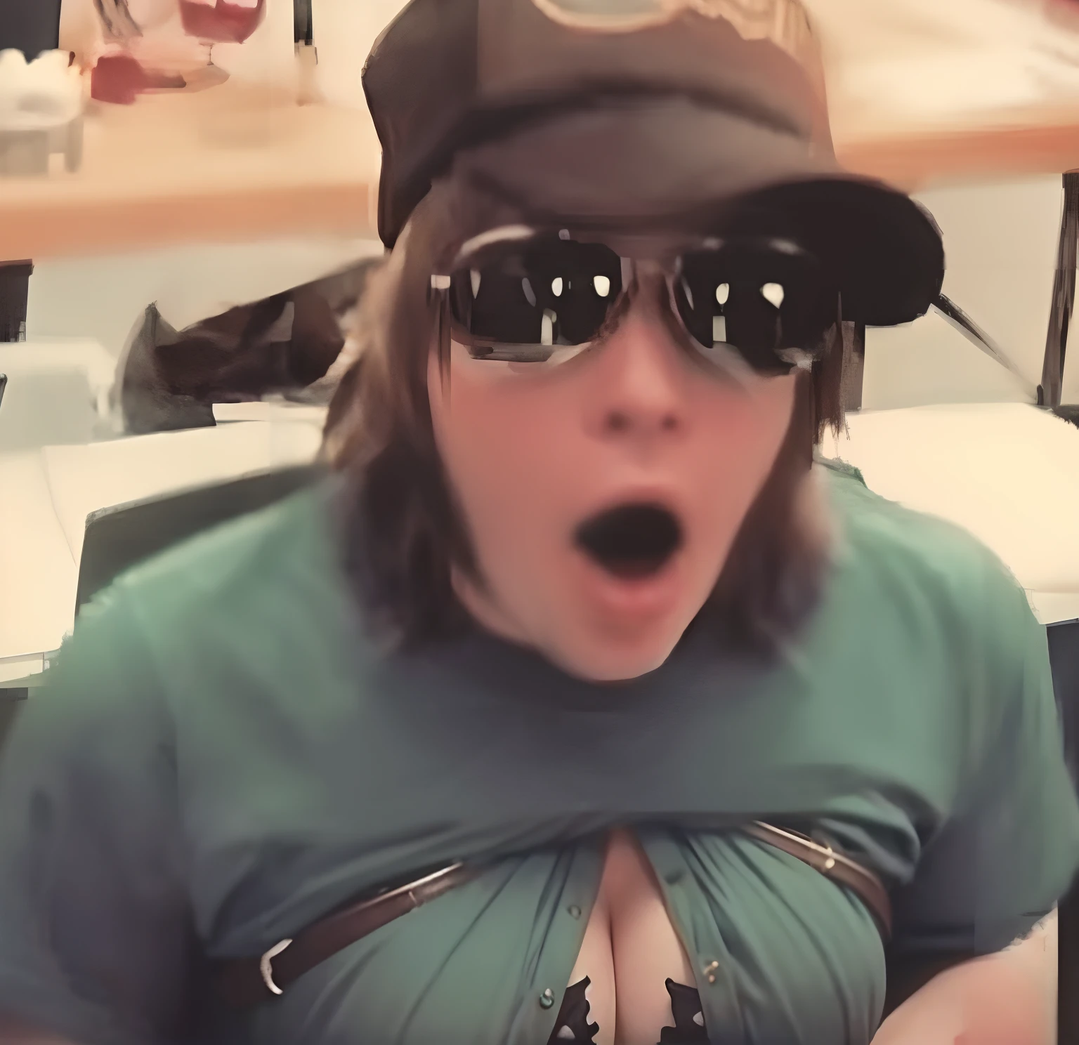 Make his breasts massive and giant like a woman’s.