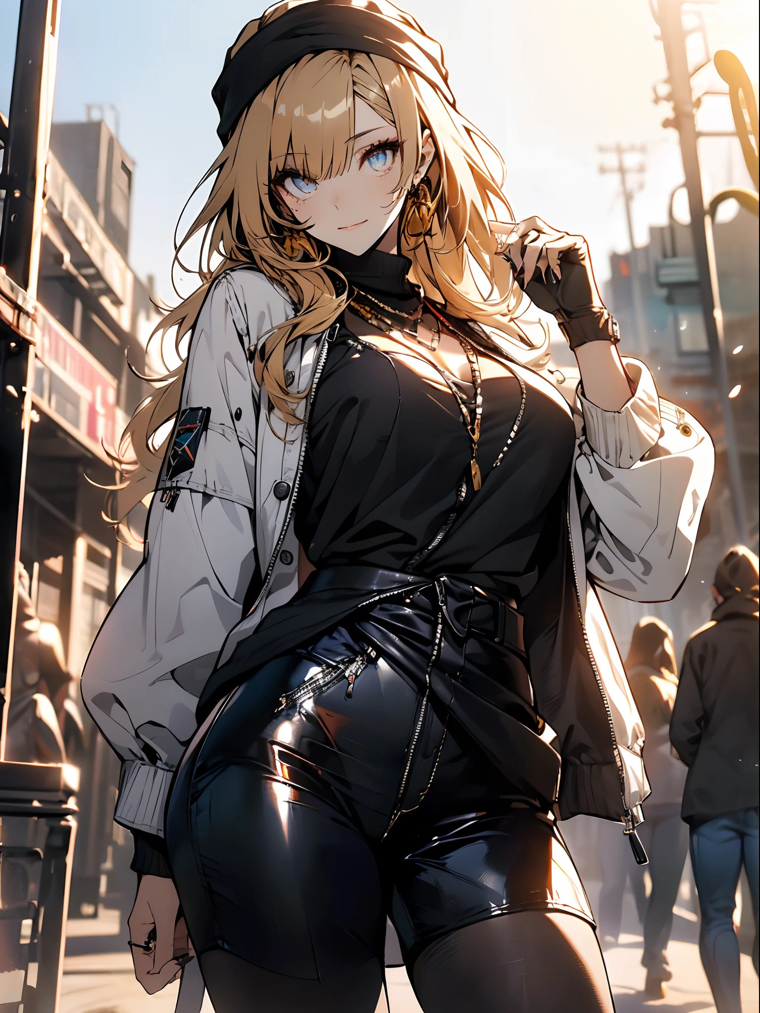 ((in a desert:1.5)), a matured woman with long hair and a white outfit, (resting in oasis:1.2), Arabic, Post apocalyps, from arknights, artwork in the style of guweiz, bodyesbian, fine details. girls frontline, beautiful anime illustration, from girls frontline, by Yang J, stunning, 26 years old, (solo:1.5), (sfw:1.25), sagging breast, large breasts, big tits, thin waist, big ass, Raised sexy, (dark mahogany medium long hair, updo, hair over one eye, asymmetric hair, Carly hair, low tied),(musulman, Headscarfs, hair bands, head vandage, Turban), (ultra high resolution, 8K RAW photo, photo realistics, weak outline:1.3, clear focus), best qualtiy, natural lighting, blurry back ground, field depth, (Bright pupils, detailed beautiful eyes, high detailed face), Red lip, looking at viewers, (tight focus:1.2, from below), sexy posing, seductive weak smiling, center image, (wearing white long jacket and clothes, wearing short pants, gold ornaments, white clothes rolling around waist, camel-brown long leather boots, translucent lace pantyhose), ((correct anatomy:1.5)), ((outdoor:1.2)),