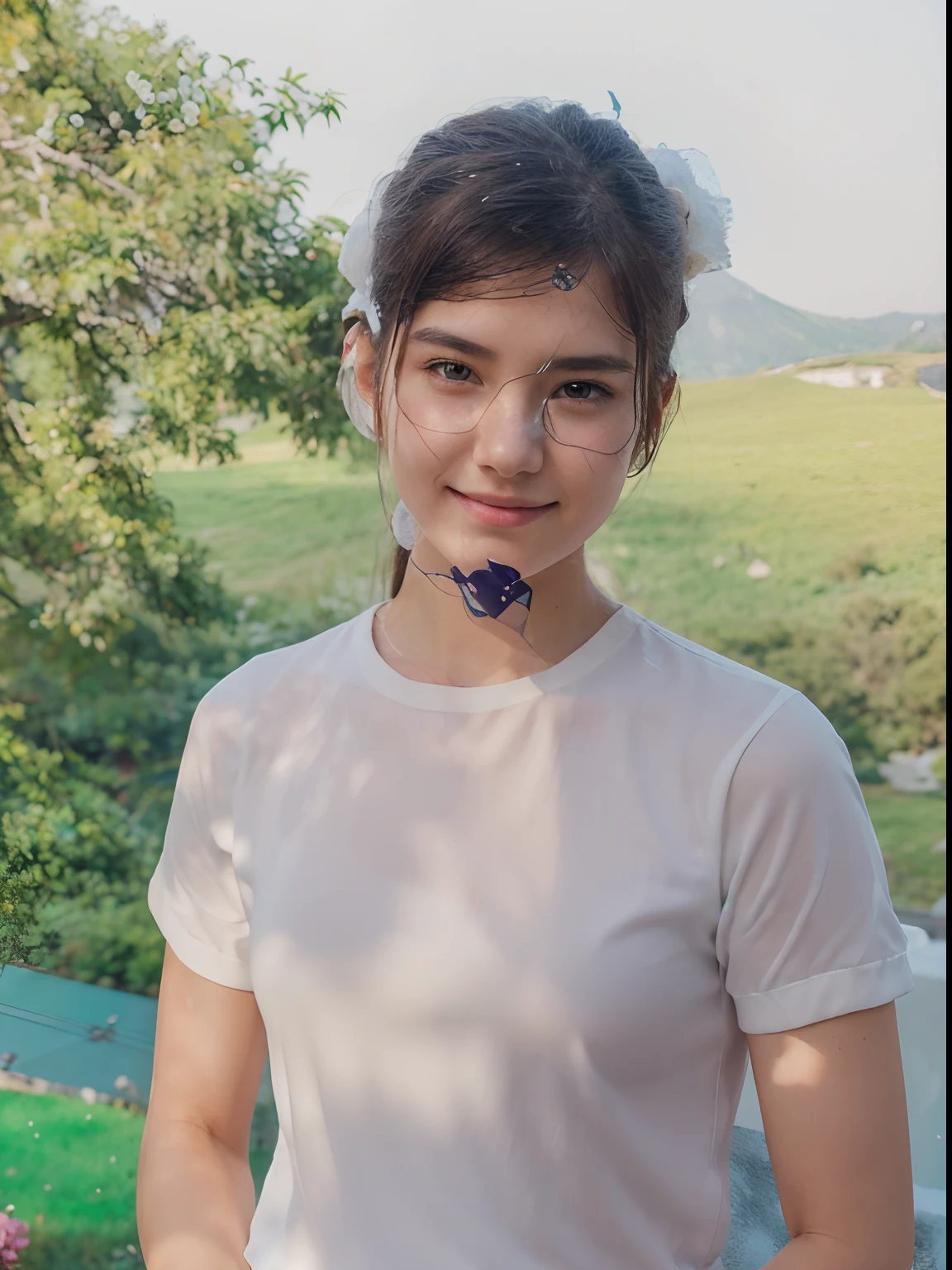best qualtiy,tmasterpiece,超高分辨率,(真实感:1.4),RAW photogr,1girll,long whitr hair,Face Highlighting,Pure,Girly,Flushing,18yr old,18-year-old smiling female classmate,Pure,Innocent,(best qualtiy,8K,tmasterpiece:1.3),Goose egg face,largeeyes,long eyelasher,Exquisite(live-action realistic style),Star-like eyes,Ultimate face,Photorealistic light and shadow,Clear facial features,Milky white skin,Fair skin, highdetailskin, Realistic skin details, Visible Pore,(Super detail),(perfect bodies:1.1),long whitr hair,(dynamicposes),((Dynamic background((volumettic light:1.3)),huge tit,White cardigan,Short skirt that wraps around the hips,alps,snow mountains,chilly,standing on your feet,liberta,Dashing,long leges,Shunguang