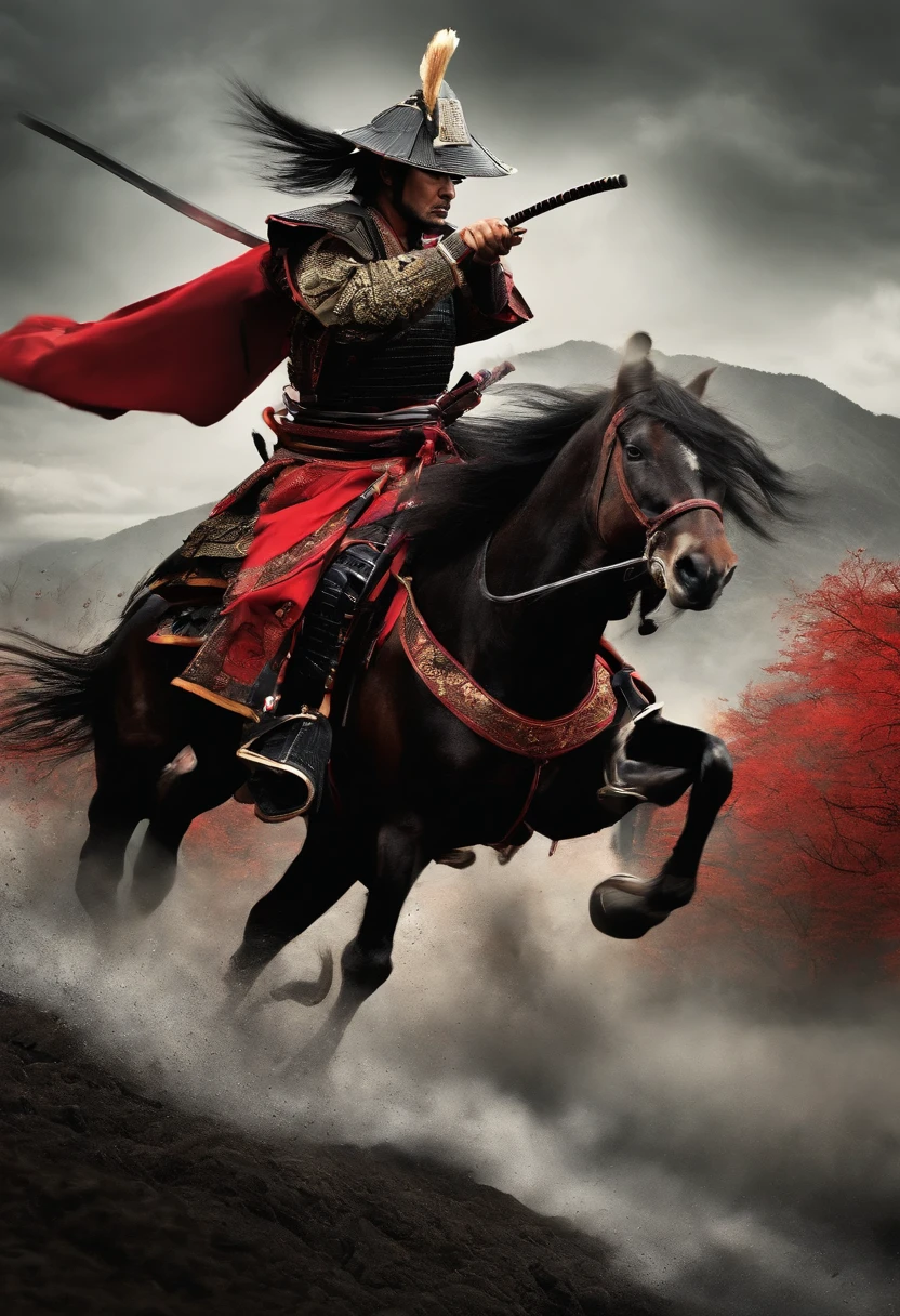 samurai horsemen, 10 samurais, charge, rampage
