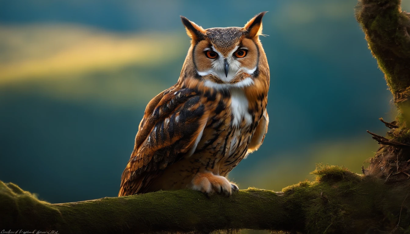 The owl looked at the fox