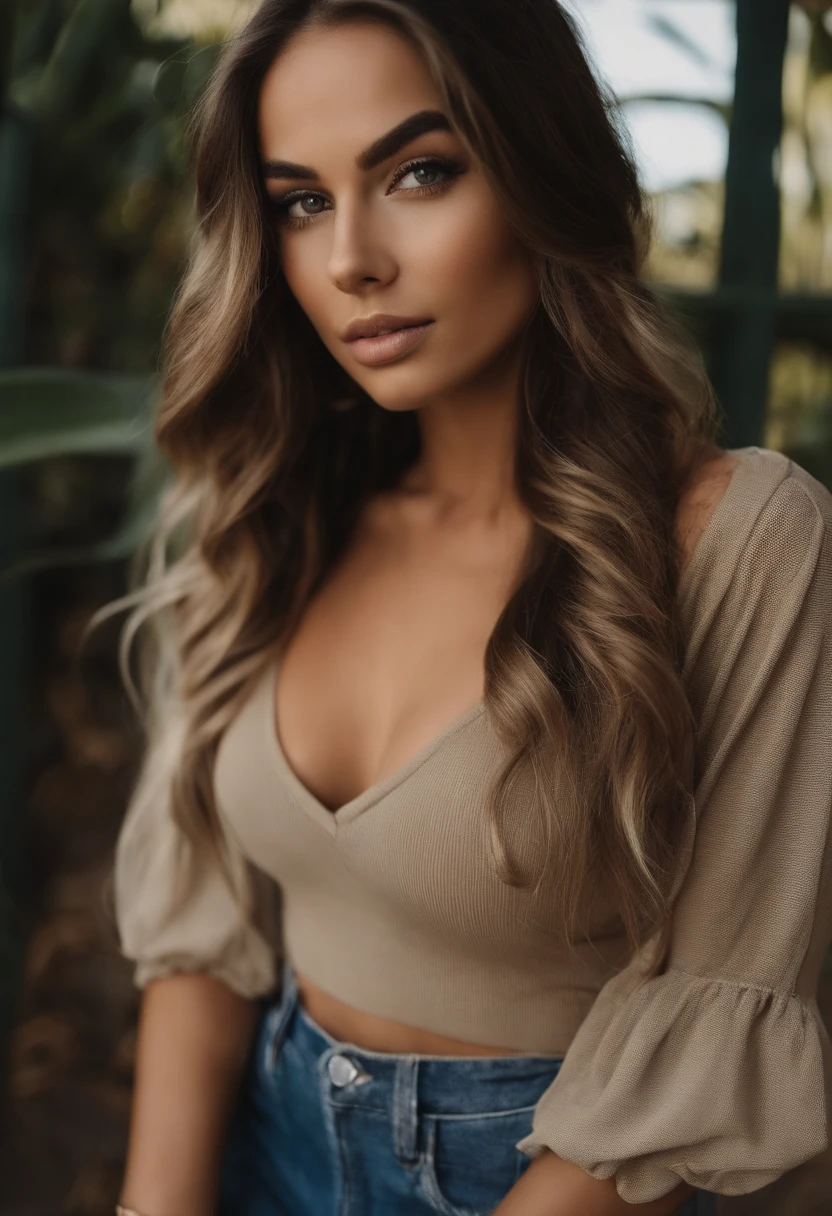 mulher arafed com regata e calcinha combinando, sexoy com olhos castanhos, Retrato Sophie Mudd, cabelos castanhos e olhos grandes, selfie de uma jovem mulher, Camera eyes, Violeta Myers, sem maquiagem, Maquiagem natural, staring directly at camera, Rosto com Artgram, Maquiagem sutil, Great full body photo, na praia, clivagem, seios, ass, sexoy, sexo, cachorrinho, position gender,