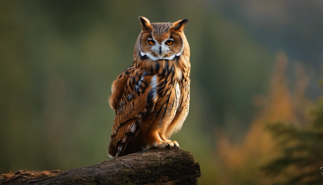 The owl looked at the fox