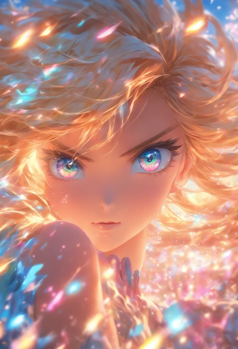 Super beautiful cute girl high quality, Best quality, Realistic CG, Eye Photo Girl Blonde Blue Eyes High Quality Masterpiece Best Quality Beautiful Details Glow Ultra Detail Ultra High Resolution Beautiful Fluffy Long Hair 16 years old fine to eyes sparkling 8K resolution Best Light Dynamic Illumination Shining Skin Details Skin Round Eyes Glass Eyes Very Beautiful Light from Ulutra Detailed Beautiful Details Glow Balcony composition is dynamic colorful refractive depth