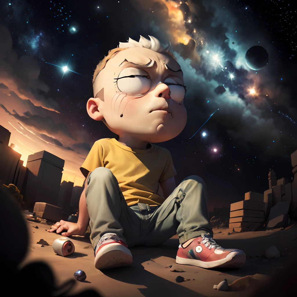 Stewie griffin stareing into the stars