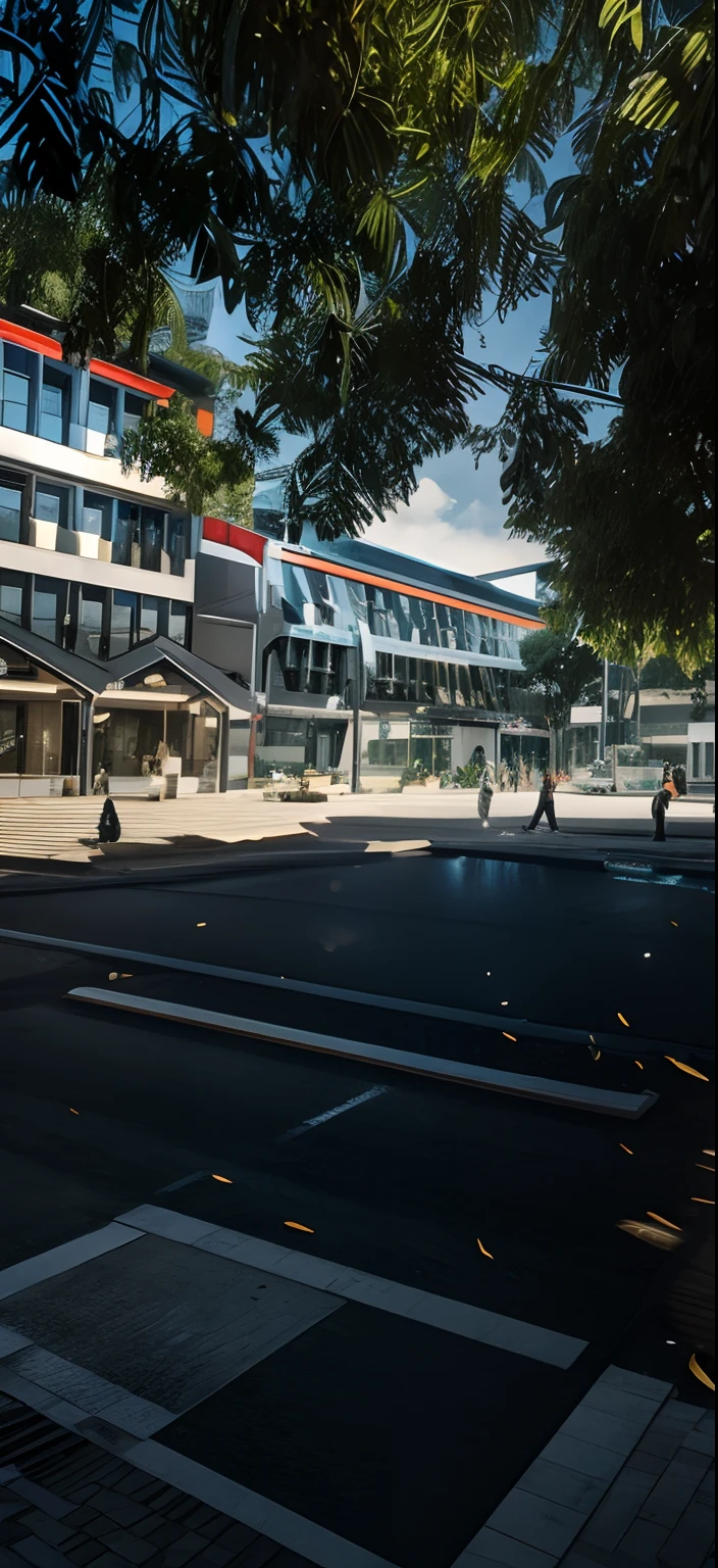 Modern building with photorealiatik 8 k