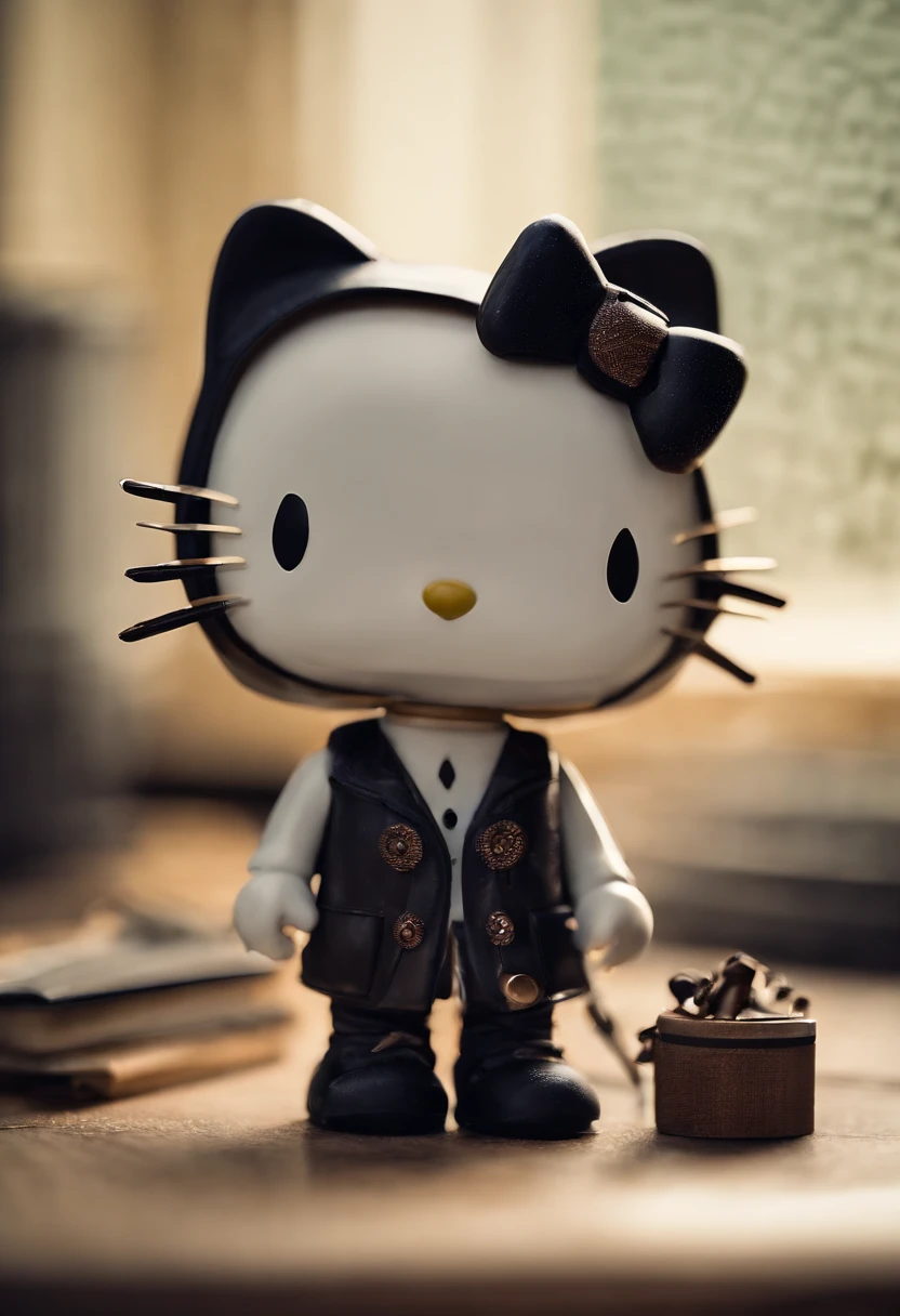 Hello_kitty_toy, funko_pop, 3D, grunge_aesthetic, tomboy